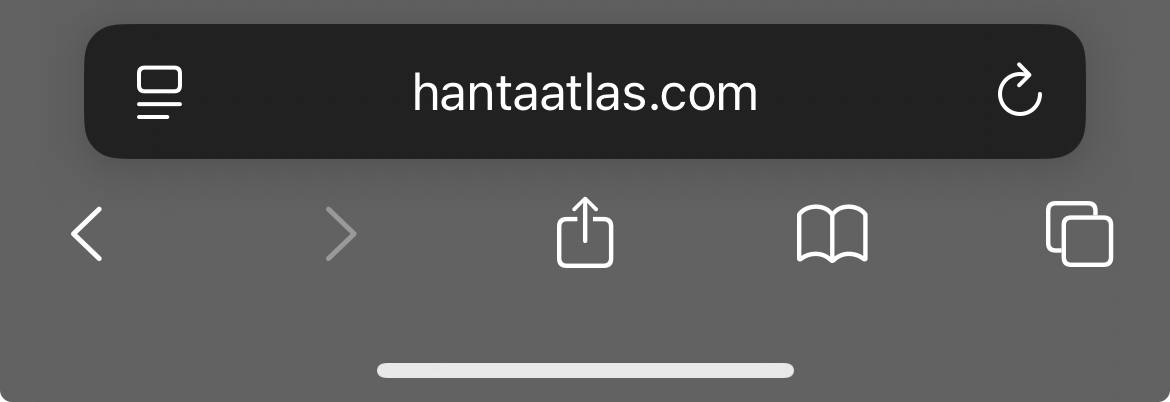 Safari address bar showing hantaatlas.com